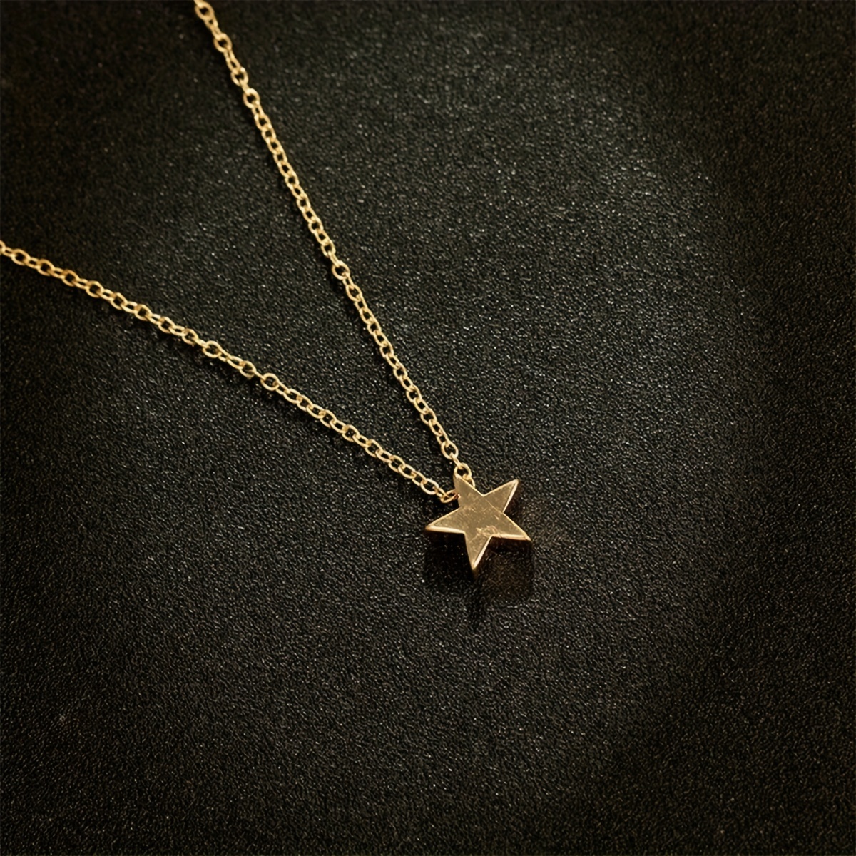 Pentagram Star Pendant Necklace Minimalist Clavicle Chain