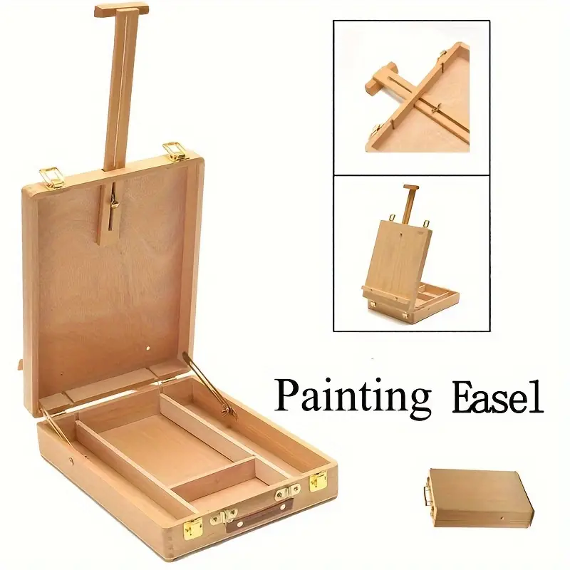 Wooden Art Easel Box For Painting With Storage Box Sketch Box Table Easel  For Student Professionals Beginner Art Supplies - Arts, Crafts & Sewing -  Temu