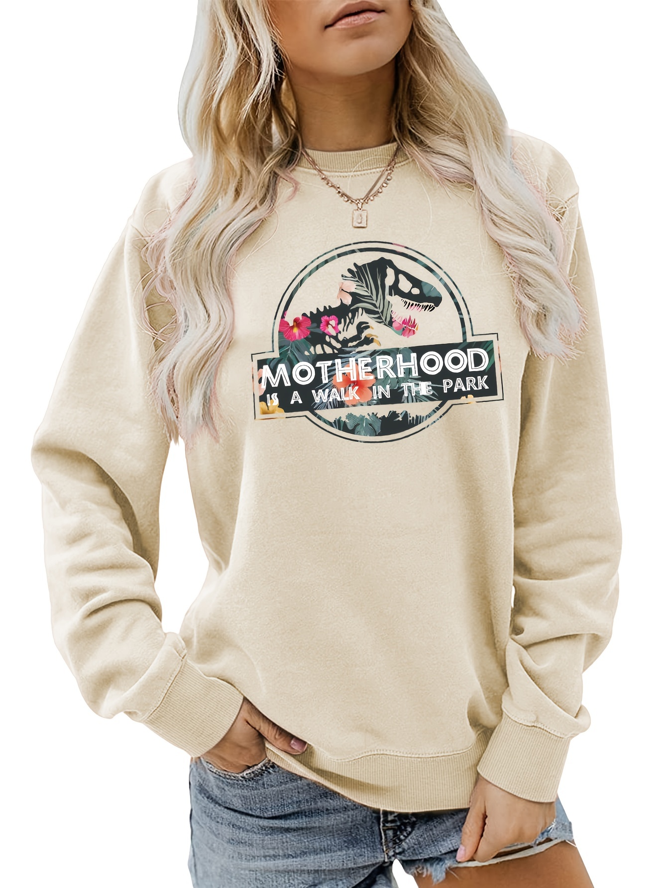 Motherhood is a walk in the park discount sweatshirt