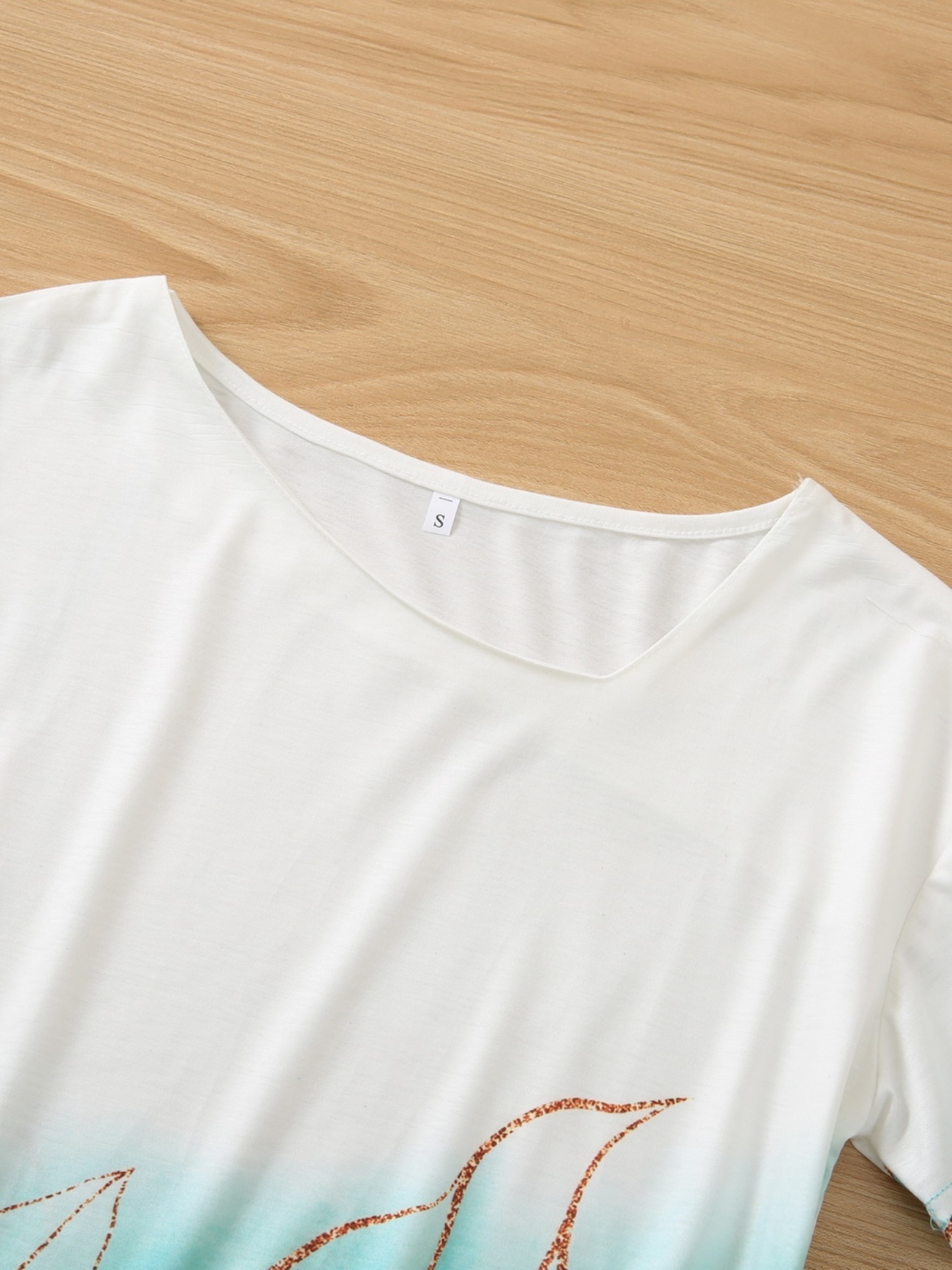 Best Deal for Women Casual Gradient Print T Shirt Short Sleeve Shirt