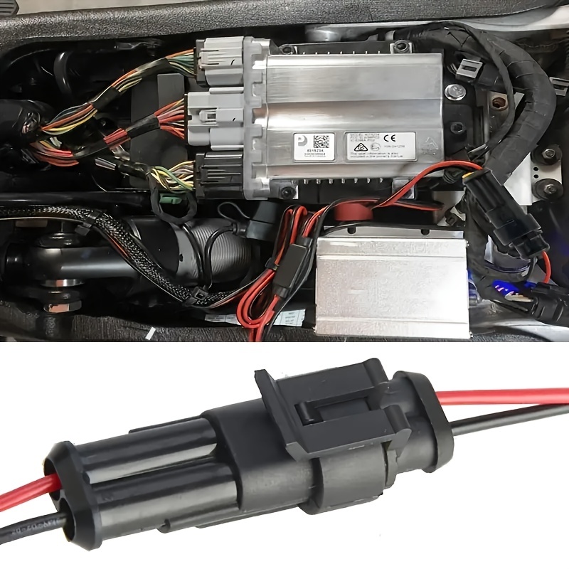 Satinior 10 Kit 2 Pin Connettore Elettrico Impermeabile Auto