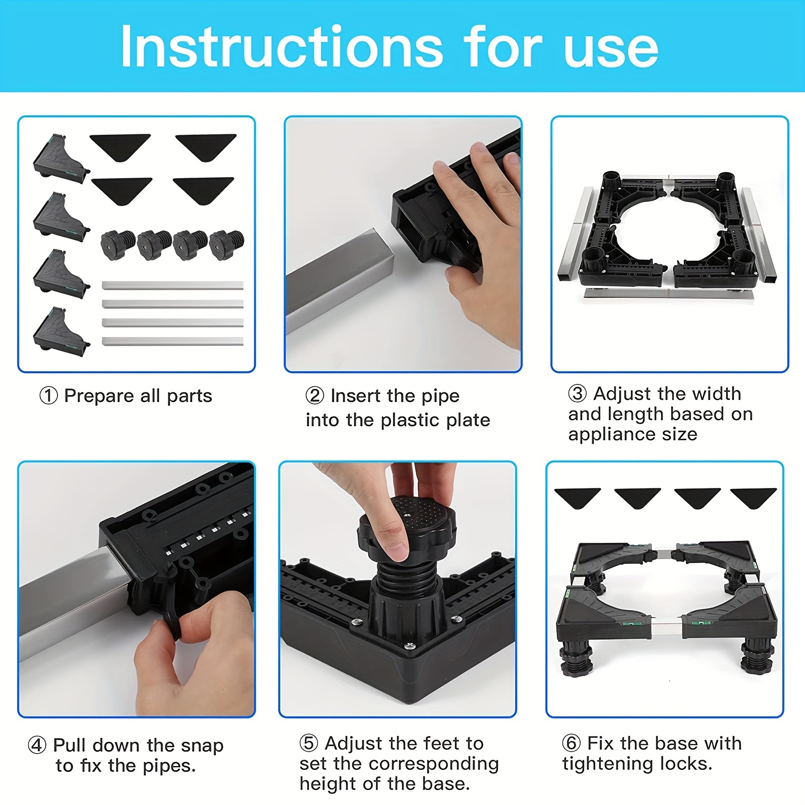 1pc Mini Fridge Stand Universal Stand Base Adjustable Refrigerator