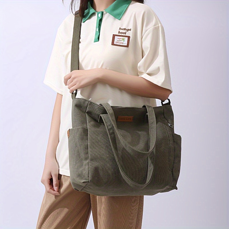 Cartoon Shoulder Bag, Canvas Messenger Bag, Bags Women Class Bag