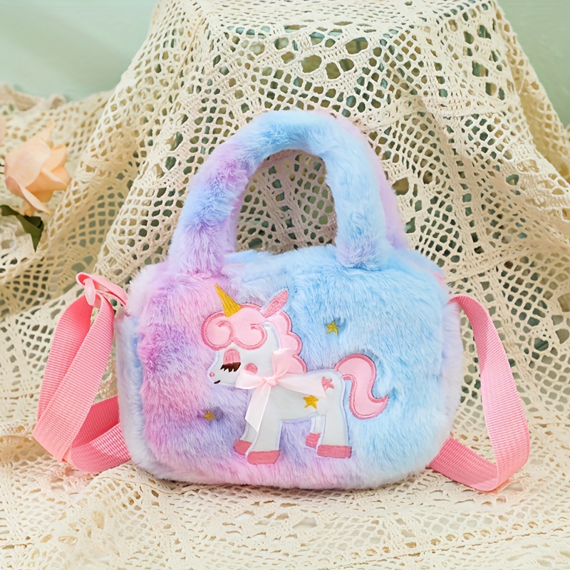 Lindo Bolso Hombro Pana Unicornio Niñas Color Aleatorio - Temu Chile