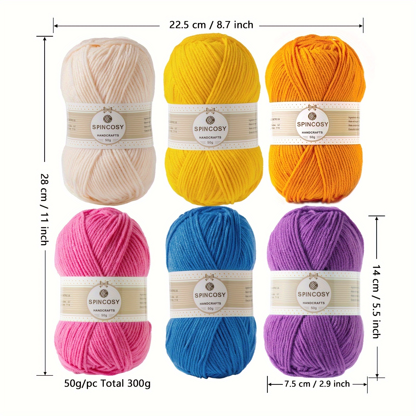  3PCS 300g Beginners Pink Yarn For Crocheting And