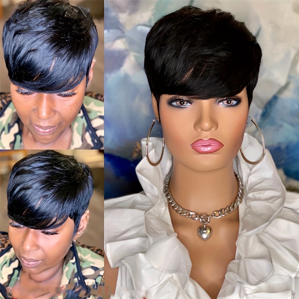 Glueless Wear And Go Wig Pixie Cut Human Hair Wigs For Women - Temu