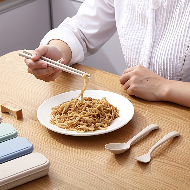 Travel Cutlery with Chopsticks & Straw