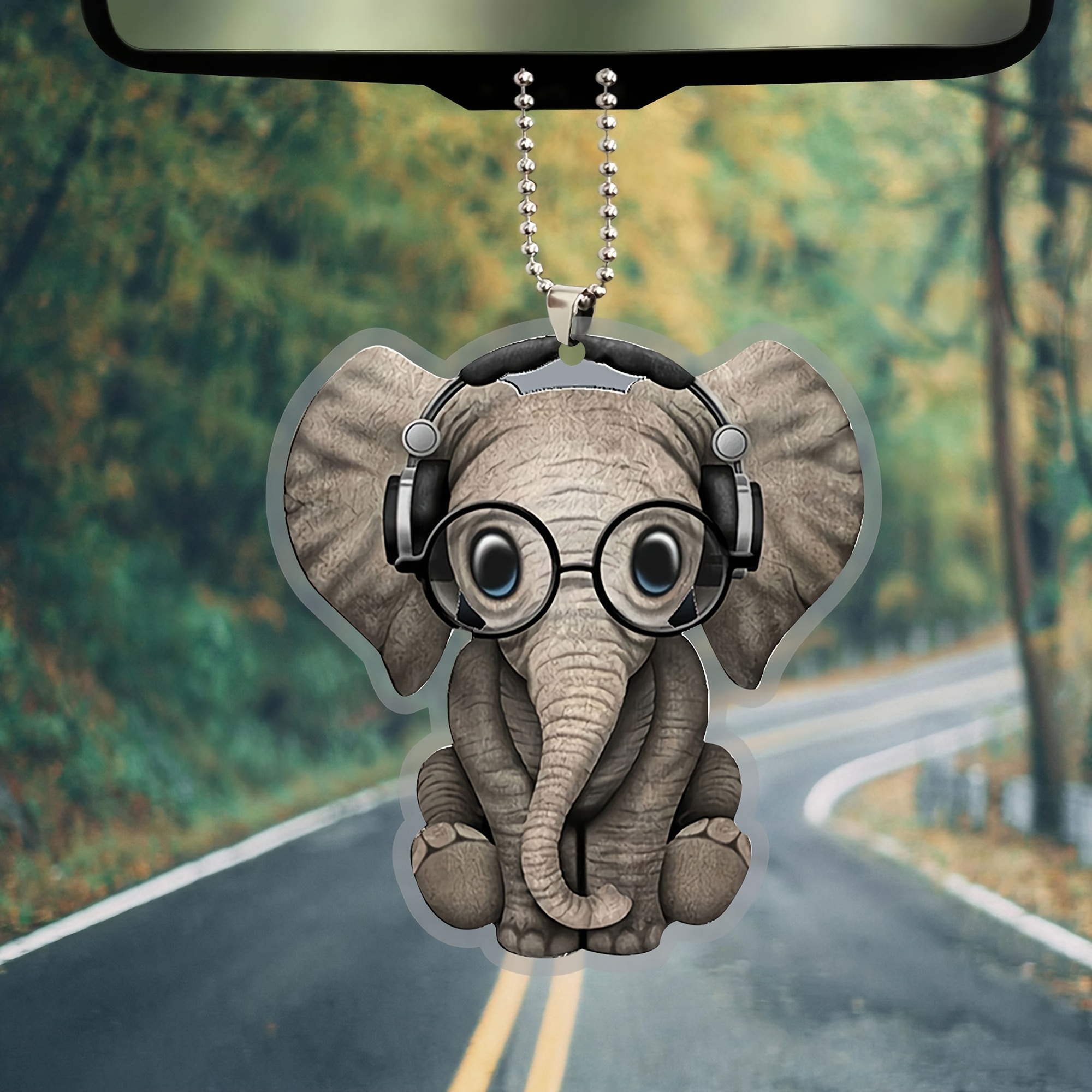 Elephant rear view mirror on sale charm