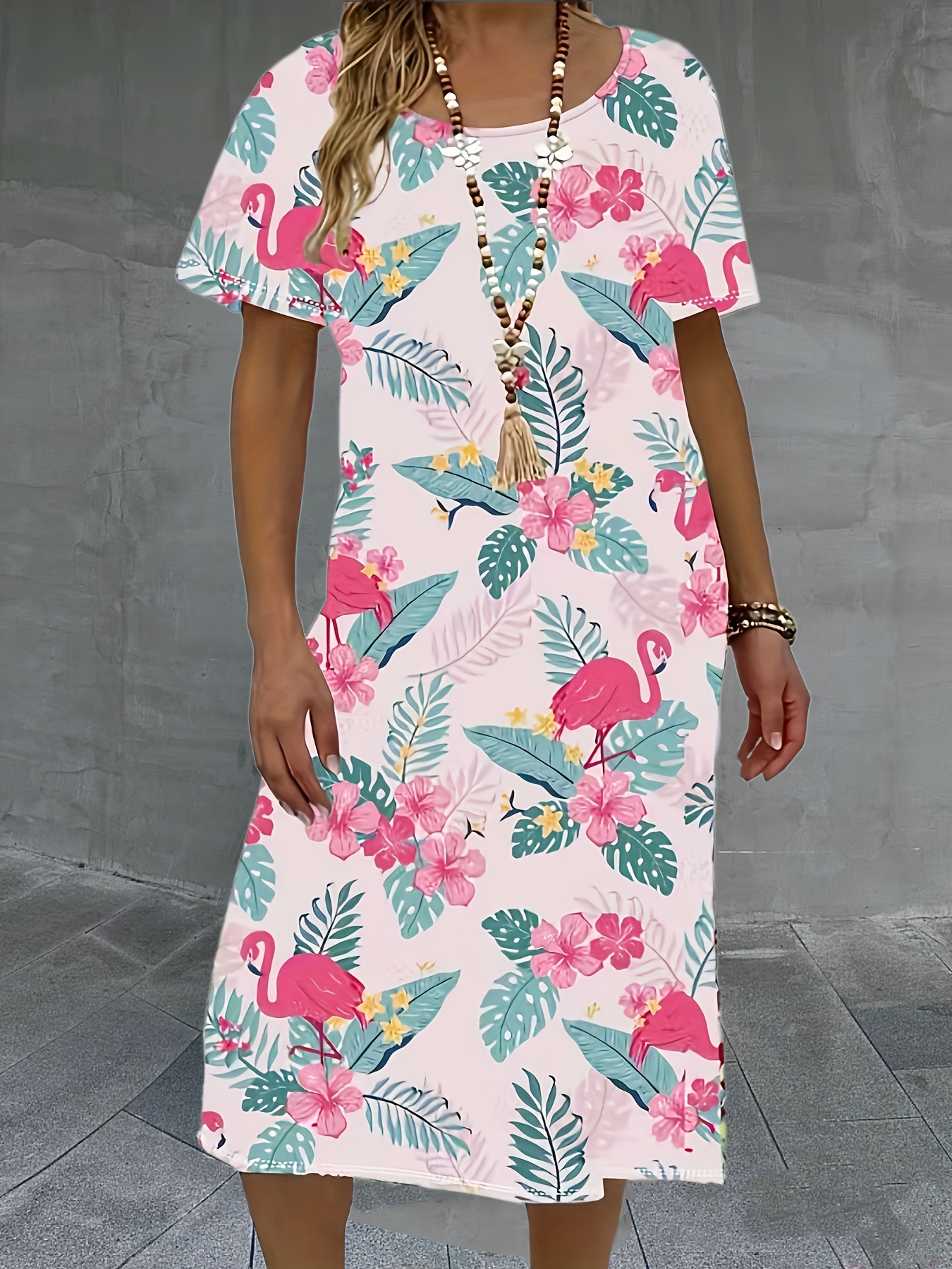 Plus Size Flamingo Dress