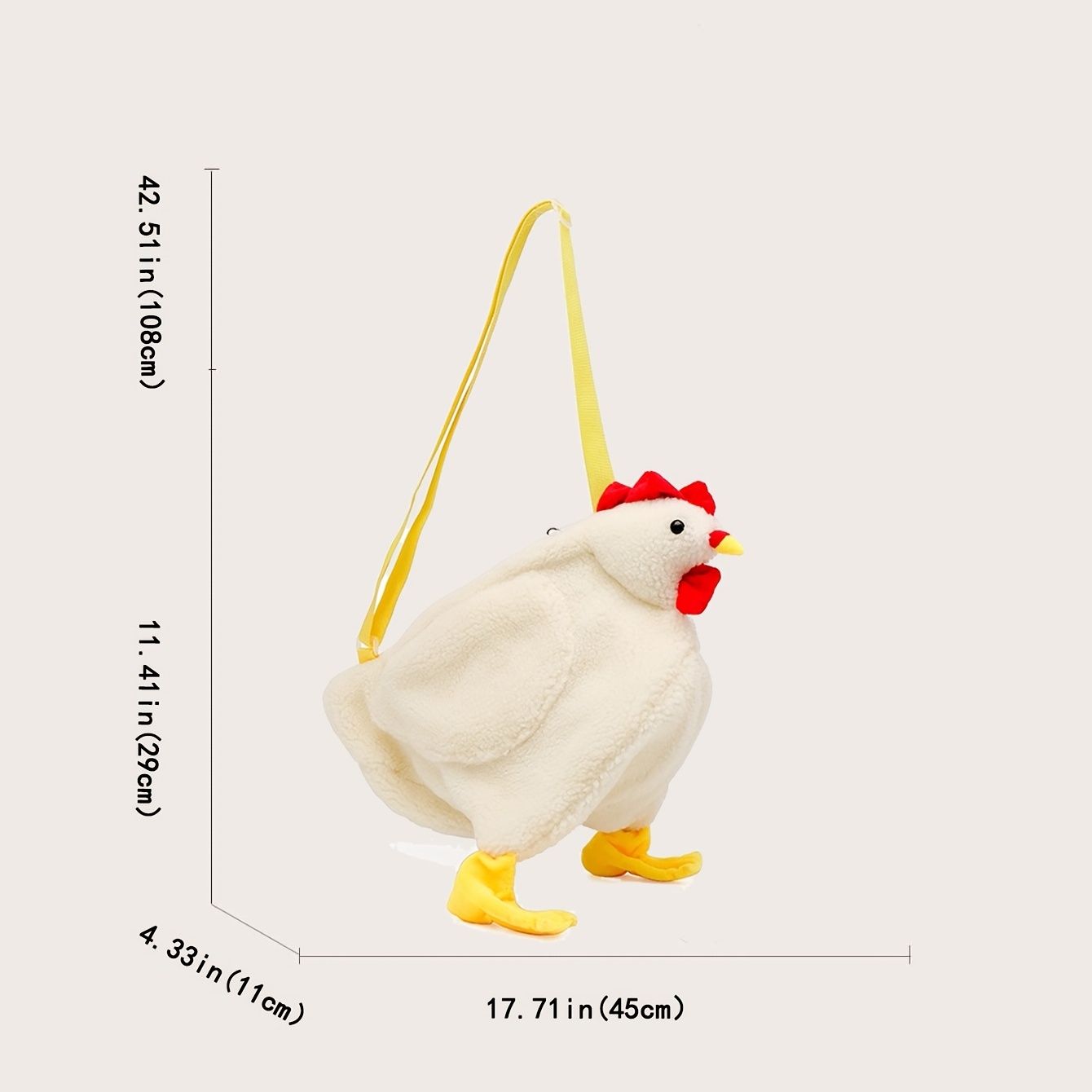 Fuzzy Cute Chicken Crossbody Bag Cartoon Animal Doll Temu Poland