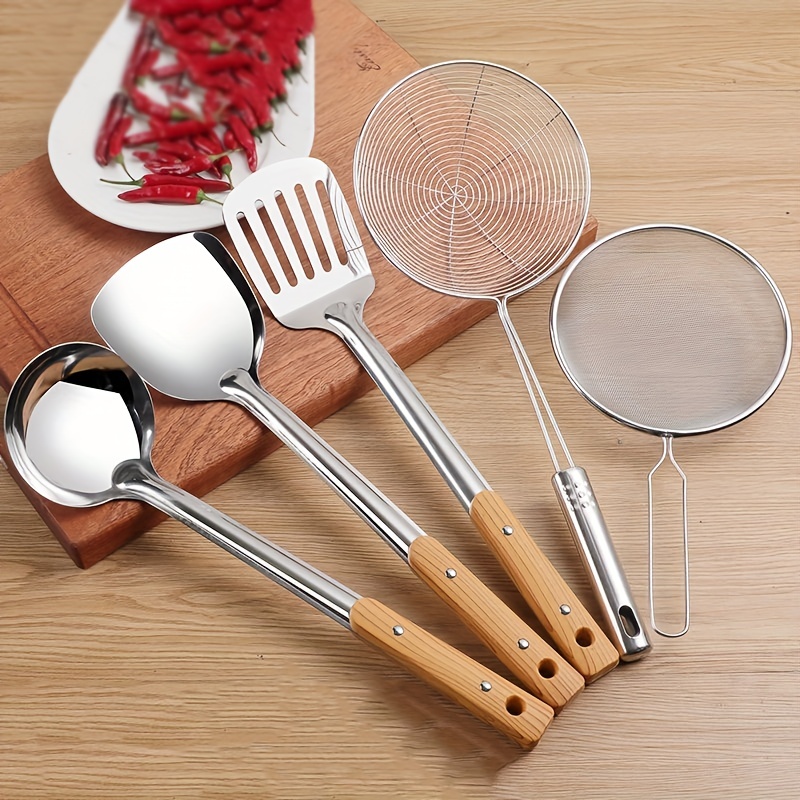 Complete Stainless Steel Kitchen Set Includes Spatula Soup - Temu