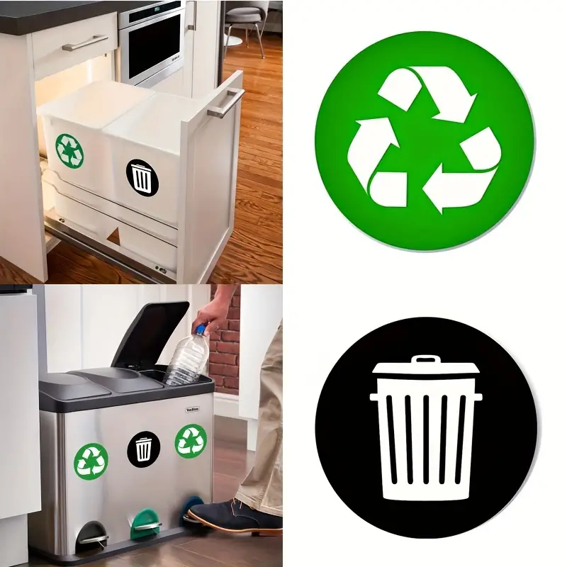 2 Stück Müllsortieretikett Recycling Aufkleber Mülltonne - Temu Germany