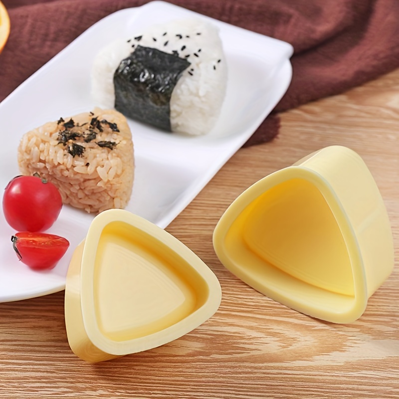 yuntop 2 Pack Triangle Sushi Maker & 1 Pack White Rice Paddle Triangle  Onigiri Rice Ball Mold Kit for Japanese Home DIY Children Bento Large &  Small