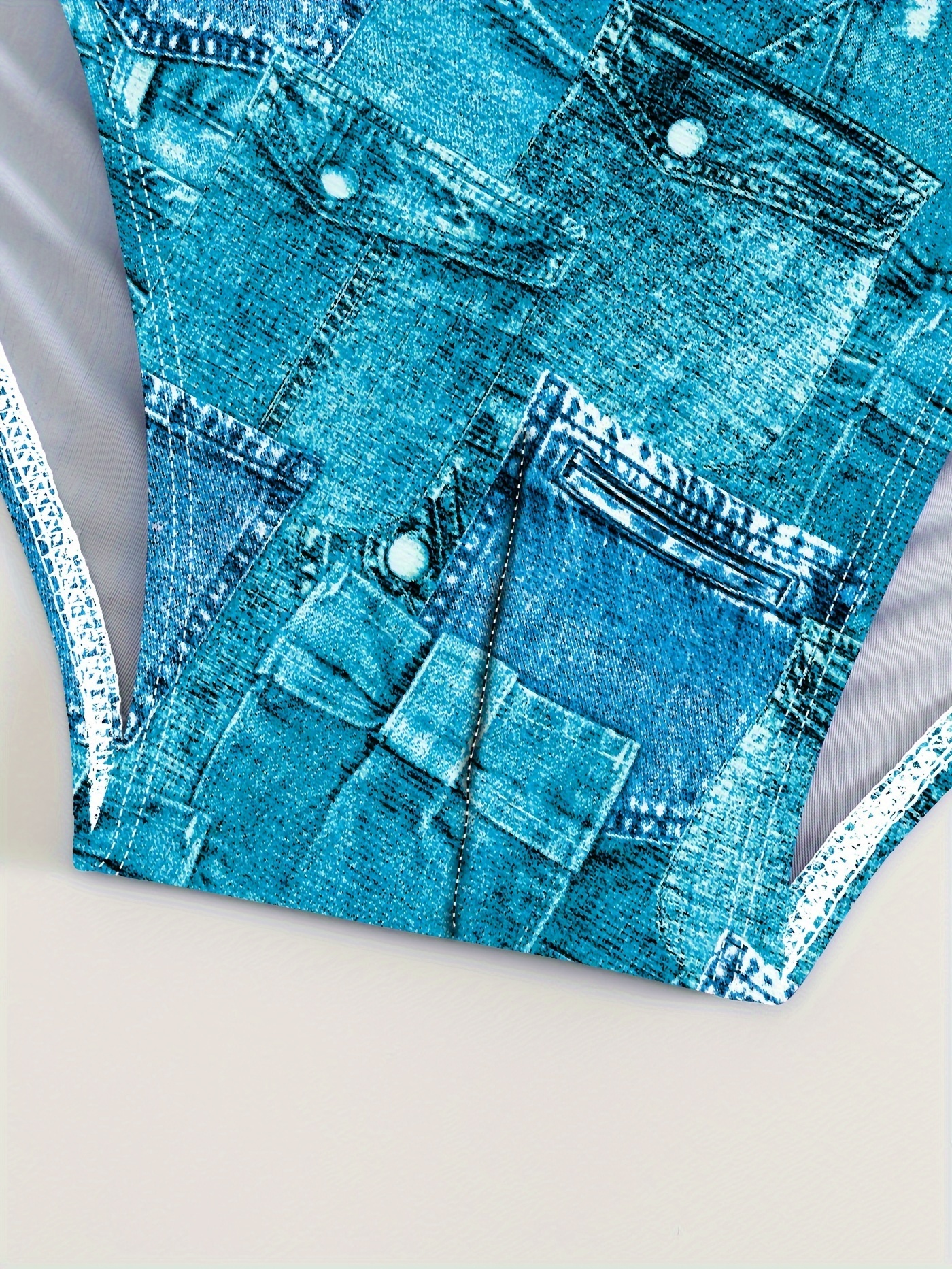 mens high stretch denim look swim briefs sexy low non Temu Italy