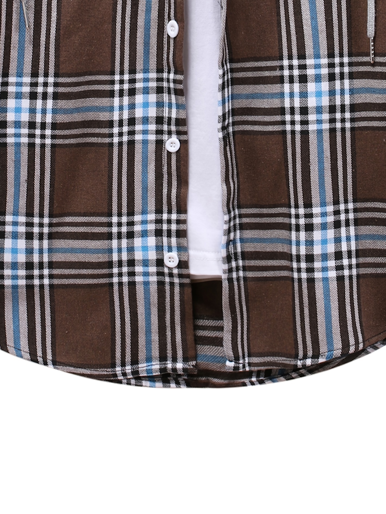 Men's Casual Plaid Shirt Drawstring Hooded Long Sleeve Shirt - Temu
