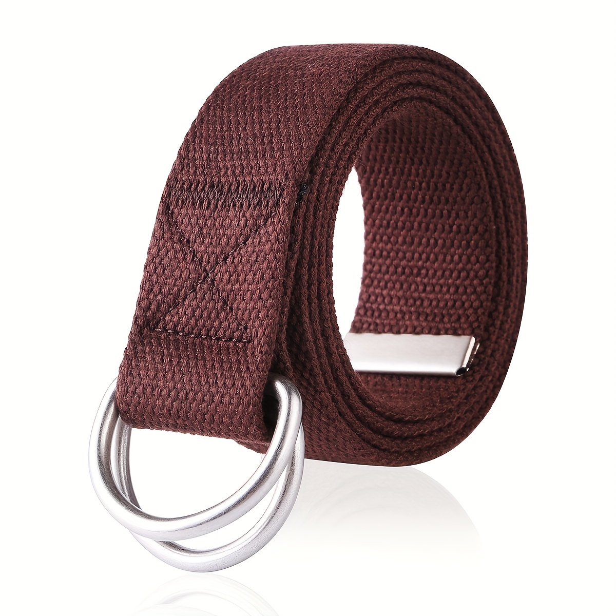 Mens canvas hotsell d ring belt