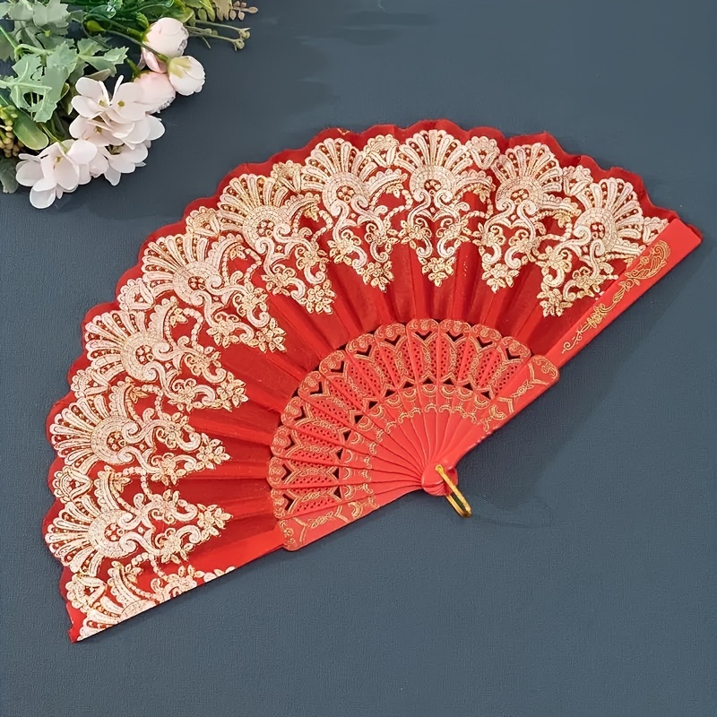 Floral Handheld Fan Decorative Chinese Style Vintage - Temu