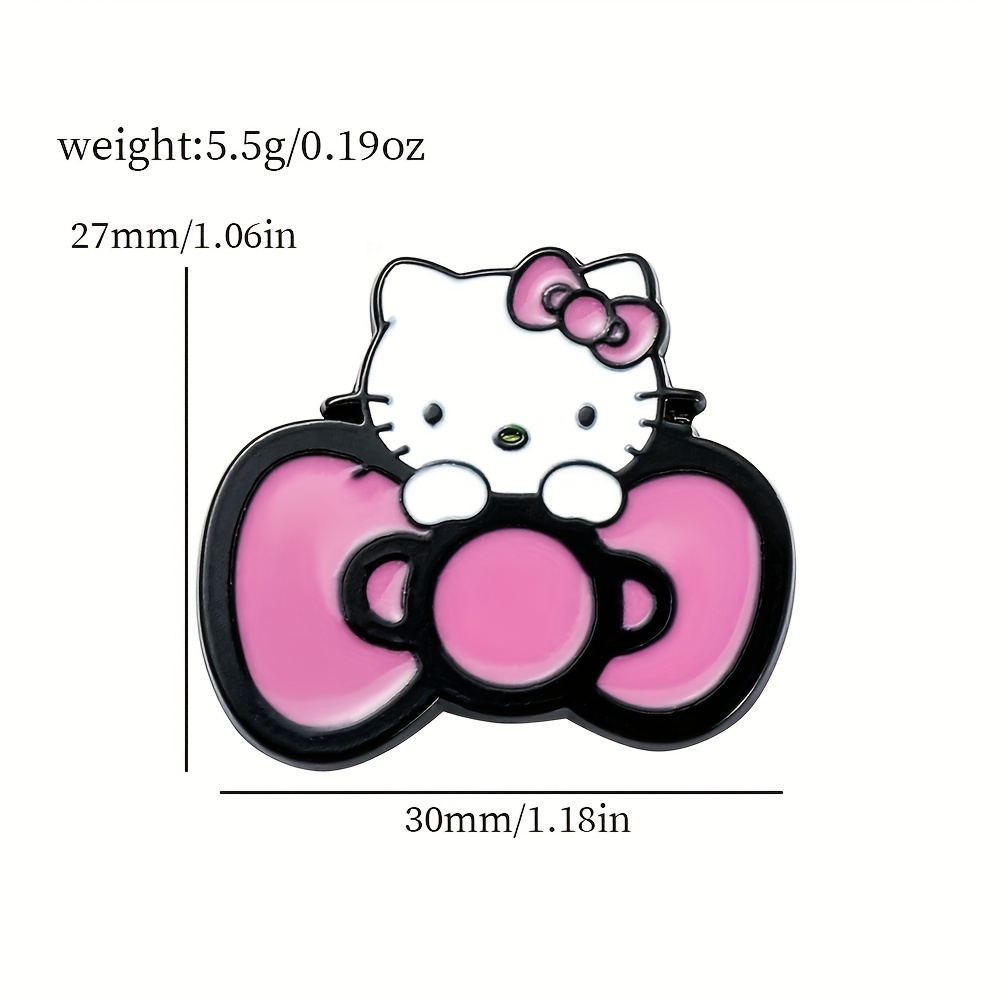 1pc Kuromi and Hello Kitty Anime Enamel Pins Lapel Pins for Backpacks Accessories Badges for Jewelry Brooches Gift,Temu