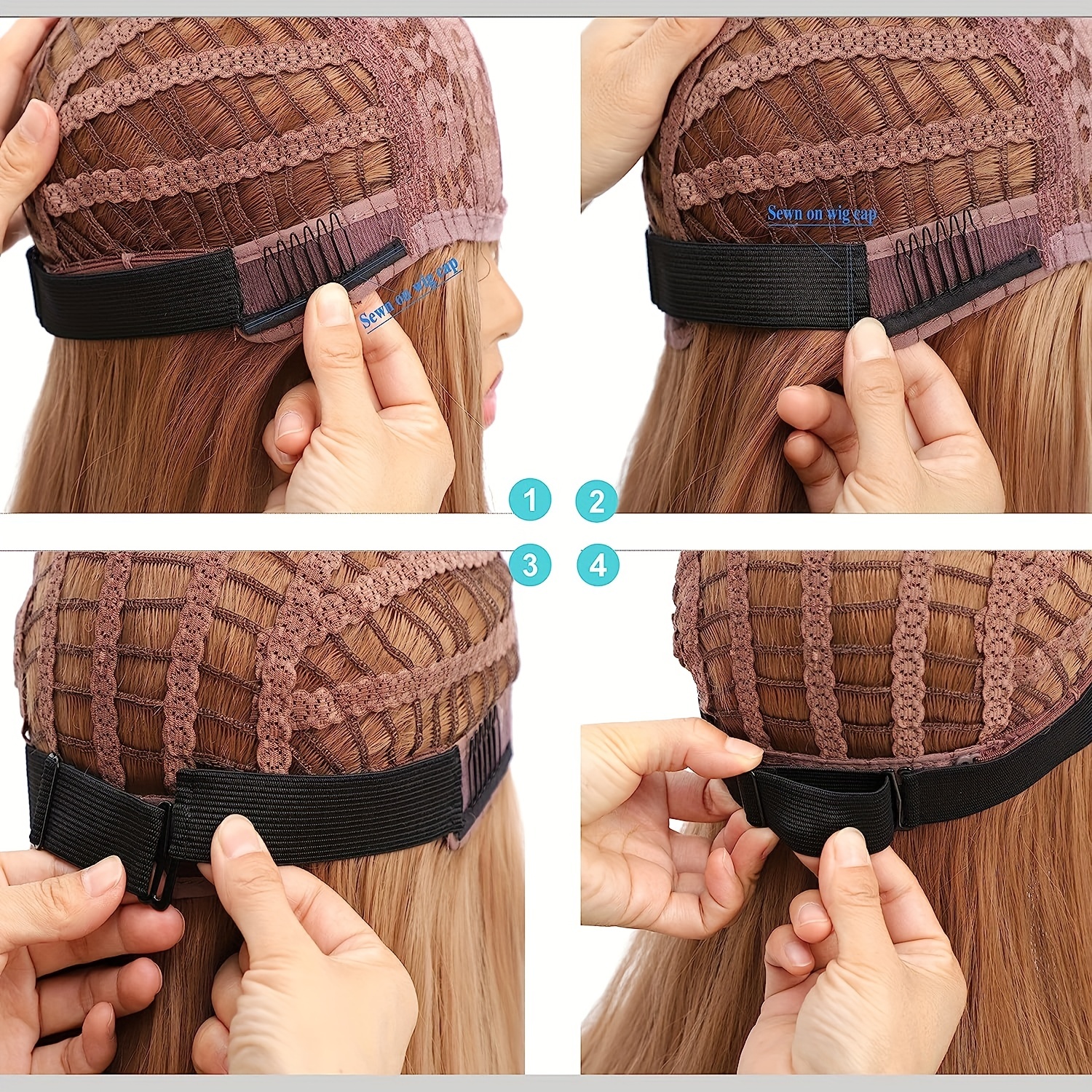 10PCS Adjustable Elastic Band For Wigs Anti-Slip Wig Straps