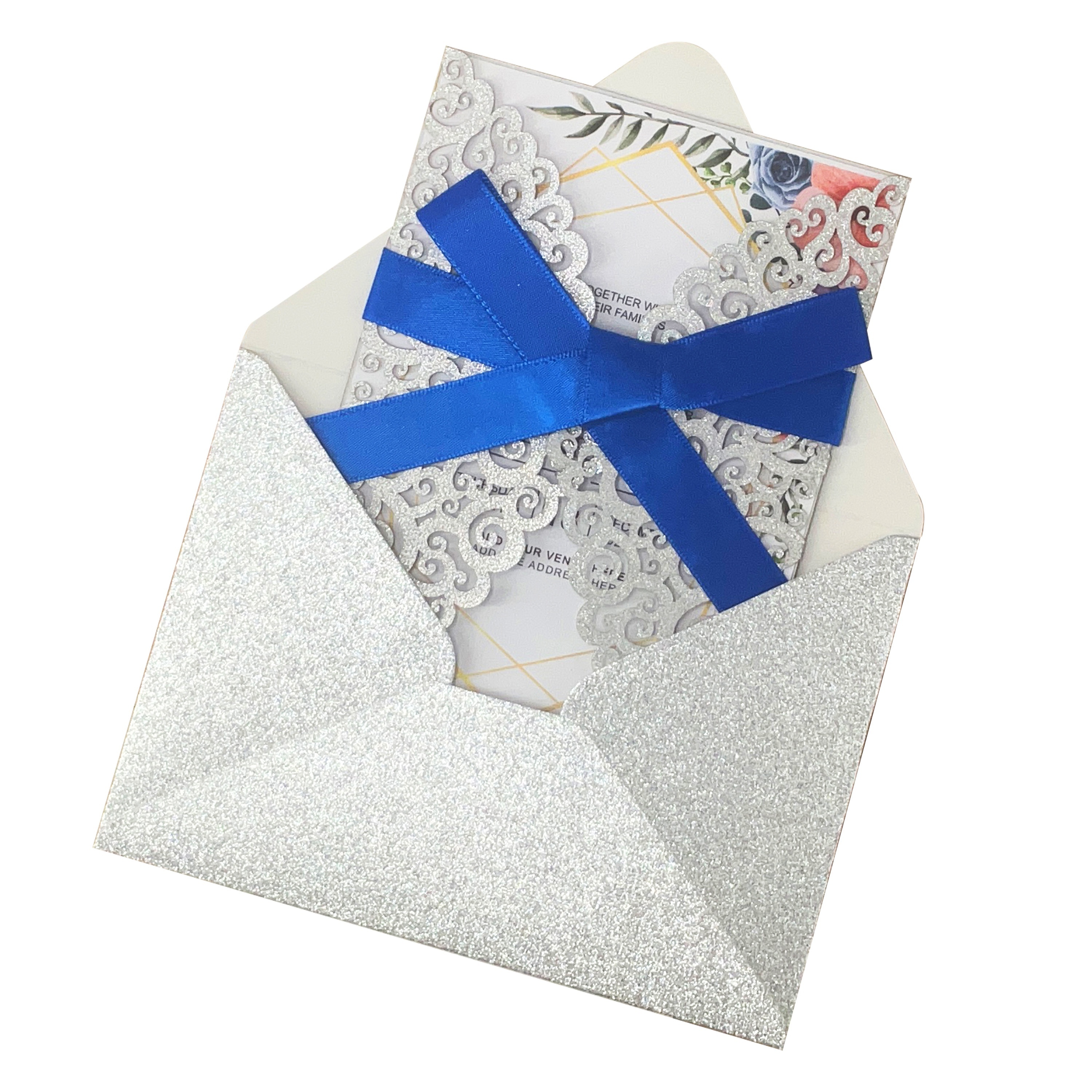 Custom Christmas & Holiday Cards, 5x7 Cardstock, Blank Envelope, Silvery  Holidays