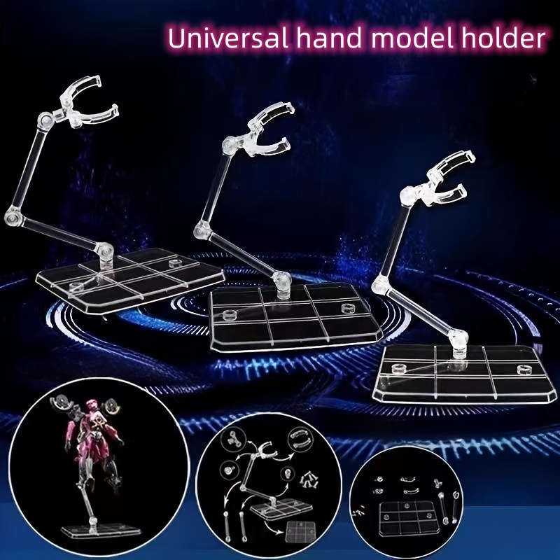 Action Figure Stand, Action Figure Display Stand Base Doll Model Support  Stand Compatible With HG RG SD SHF Gundam 1/144 Toys, Transparent