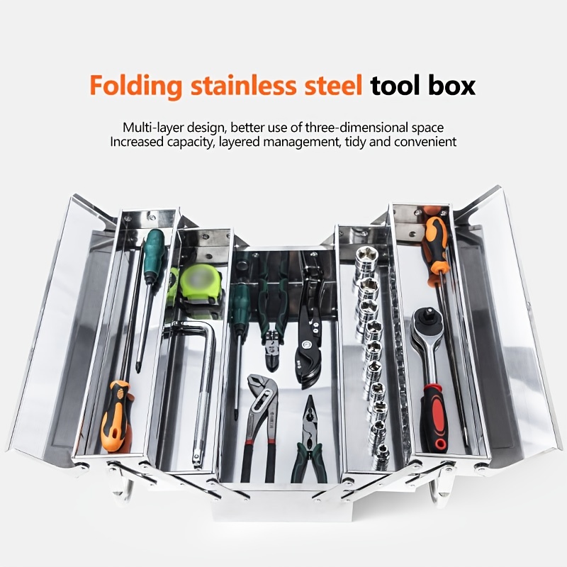 Stainless Steel Multifunctional Tool Storage Box Suitable - Temu