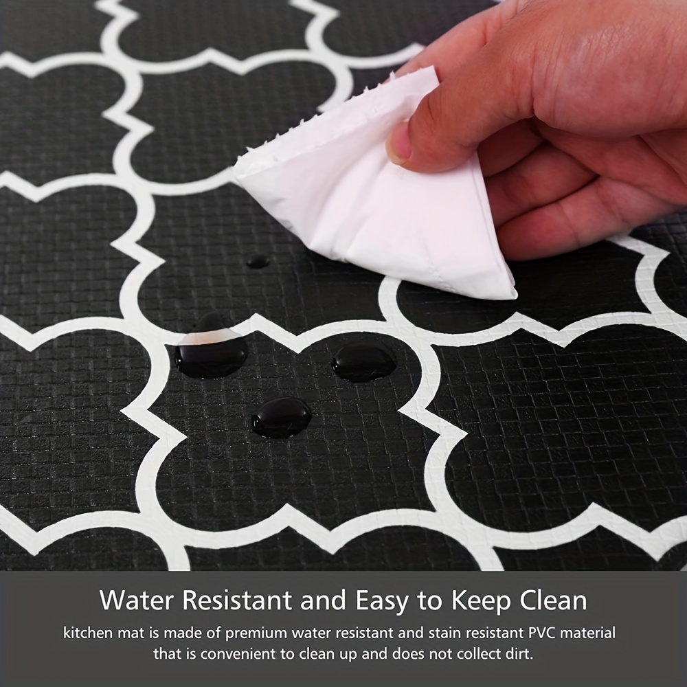 KMAT Kitchen Mat [2 PCS] Cushioned Anti-Fatigue Kitchen Rug, Waterproof  Non-Slip Mats and Rugs Heavy Duty PVC Ergonomic Comfort Standing Foam Mat  for