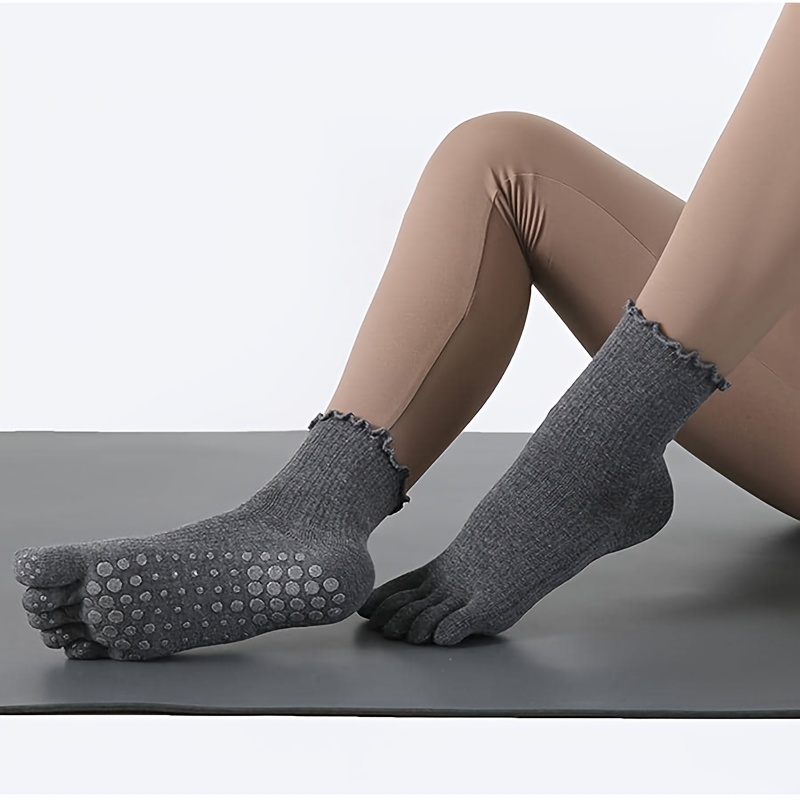 Calcetines Yoga Cómodos Antideslizantes Sólidos Calcetines - Temu