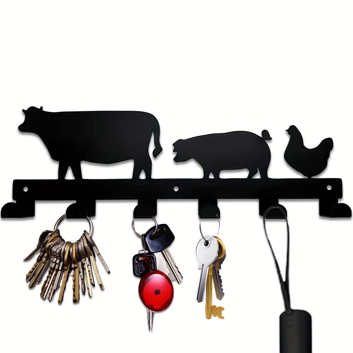 Key Holder Wall Hooks Decorative Metal Key Rack Simple - Temu