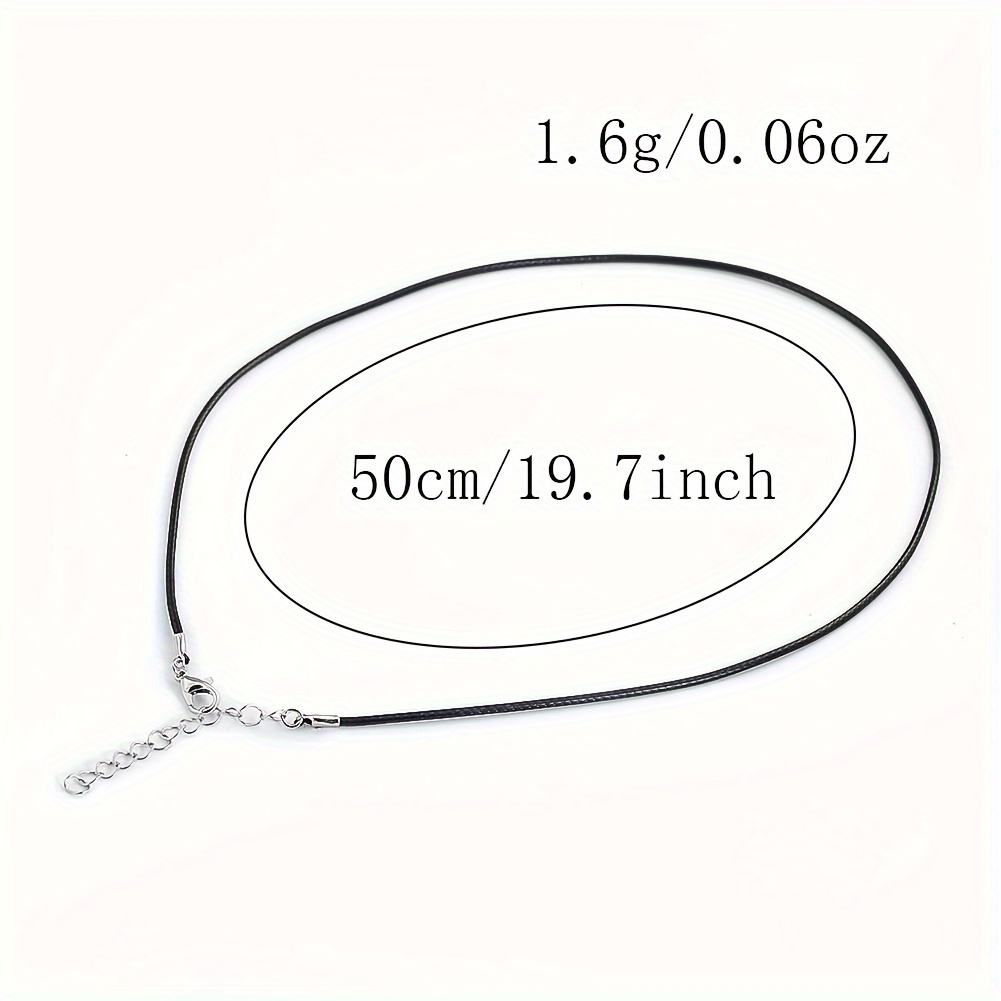 10pcs Black String Necklace Rope DIY Jewelry Handmade Leather Adjustable  Braided Rope Necklace Pendant DIY Necklace Leather Rope