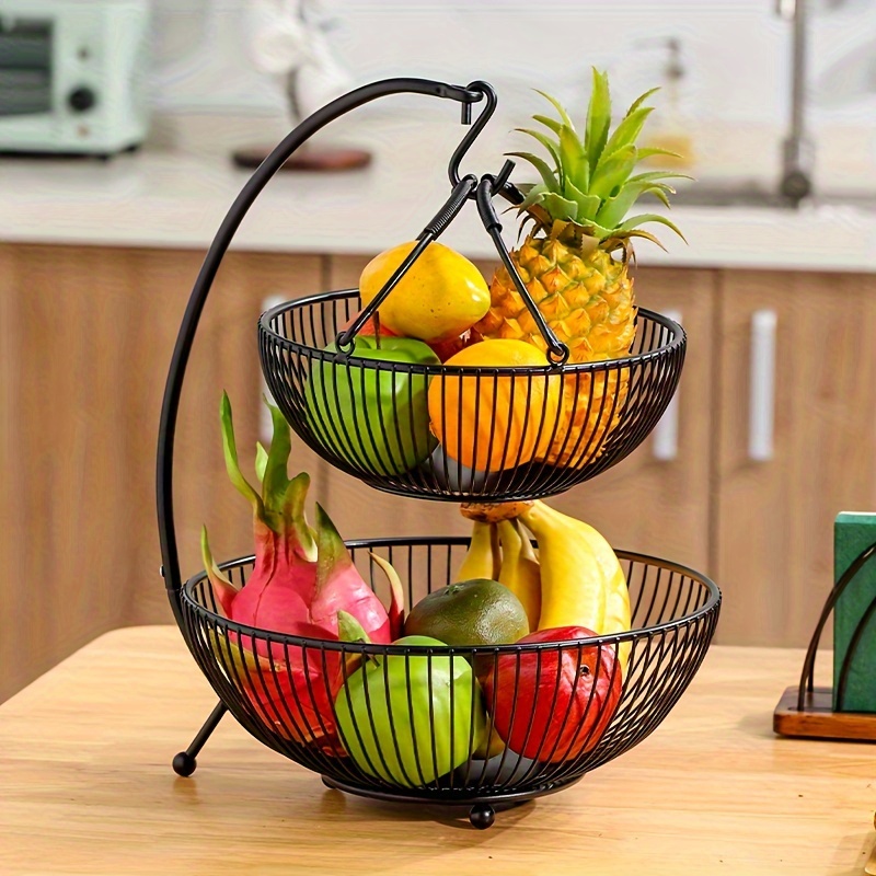 Multifunction 2 Tier Fruit Basket, for Kitchen Countertop with