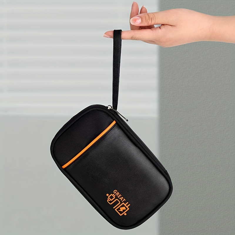 Portable Zipper Passport Document Storage Bag Data Cable Storage Bag