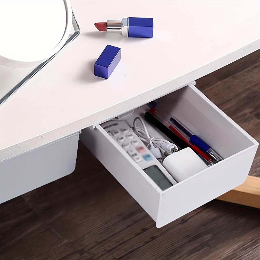 Cajón debajo del escritorio, almacenamiento debajo del escritorio,  almacenamiento y organización de oficina, organizador de cajones debajo de  la mesa