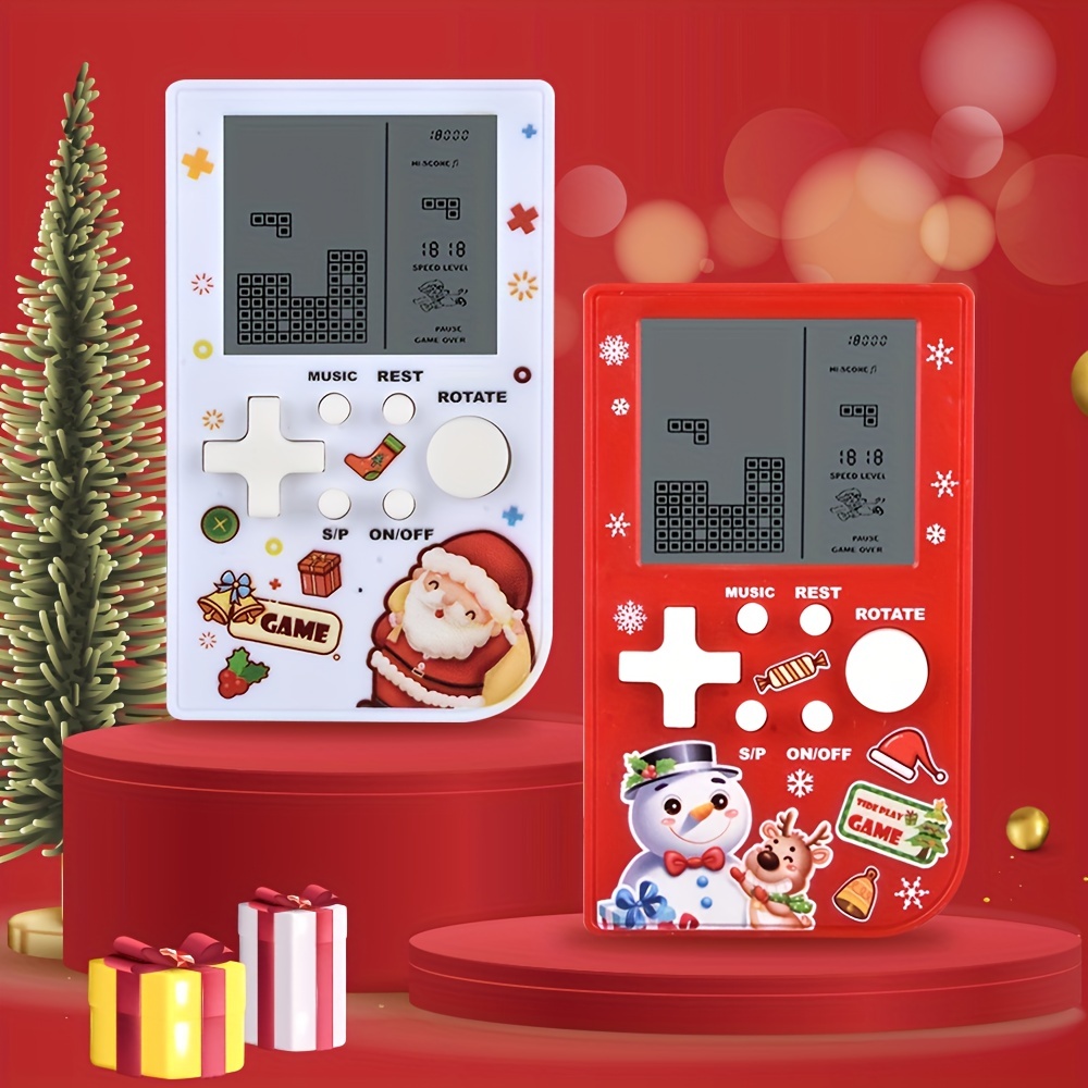 

Christmas Handheld Game Console Toys - No Electricity Needed! 2 Styles Available - Santa Claus, Elk, Snowman & More! Christmas 、halloween 、thanksgiving Gifts, Gaming Gift