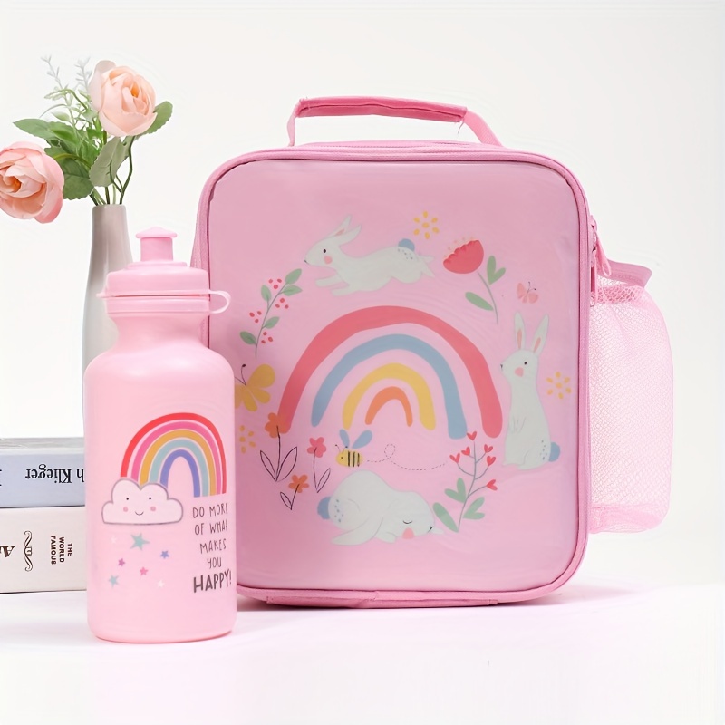 Pzuqiu Aesthetic Mushroom Moon Girls Lunch Boxes for School Insulated Lunch  Bag for Kids Small Lunchbox Snack Sandwich Container Pouch for Teens Women