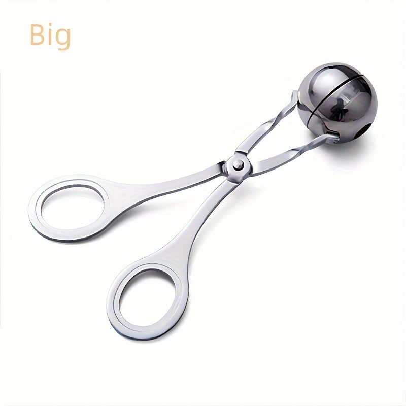 Meat Ballers Maker, Stainless Steel Rice Ball Making Tongs, Meatball Scoop,  Meatball Clip, None-stick Food Clip, Cookie Dough Scoop, Diy Fish Ball  Mold, Ice Cream Ball Makers, Kitchen Tools - Temu