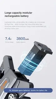 rg106 three axis self stabilizing gimbal with two batteries professional aerial drone 1080p dual camera gps positioning auto return optical flow positioning brushless motor hd image transmission foldable quadcopter with storage backpack beautiful color box christmas thanksgiving halloween gift details 16