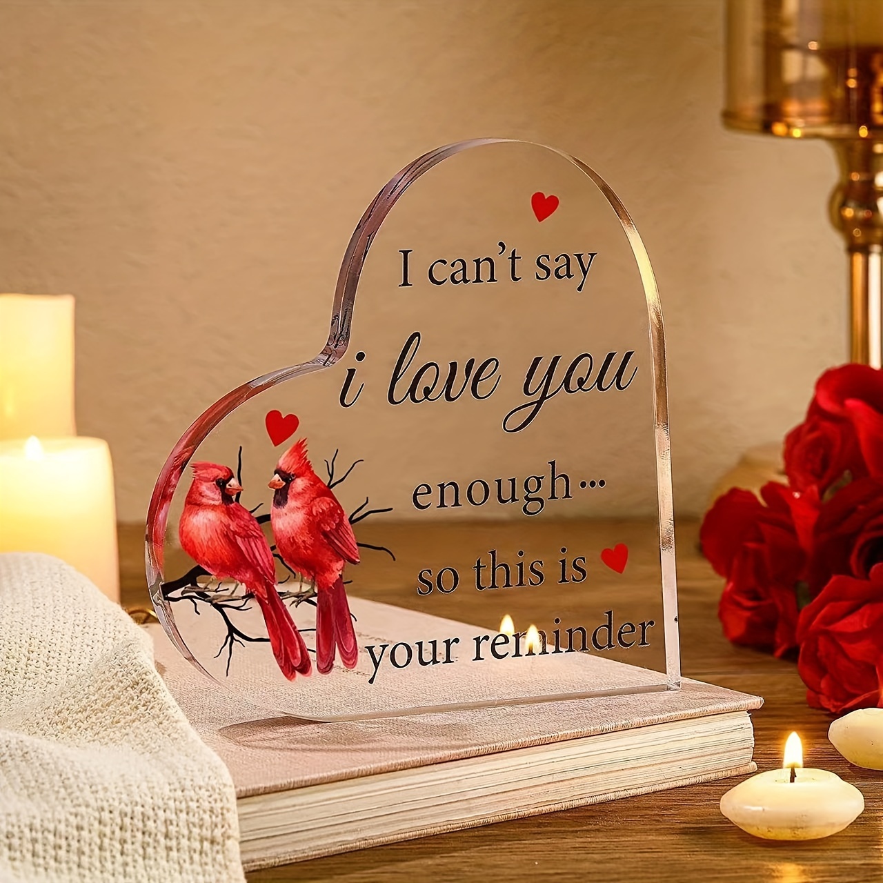 Romantic Gift Love Acrylic Gift Romantic Boyfriend Gifts - Temu