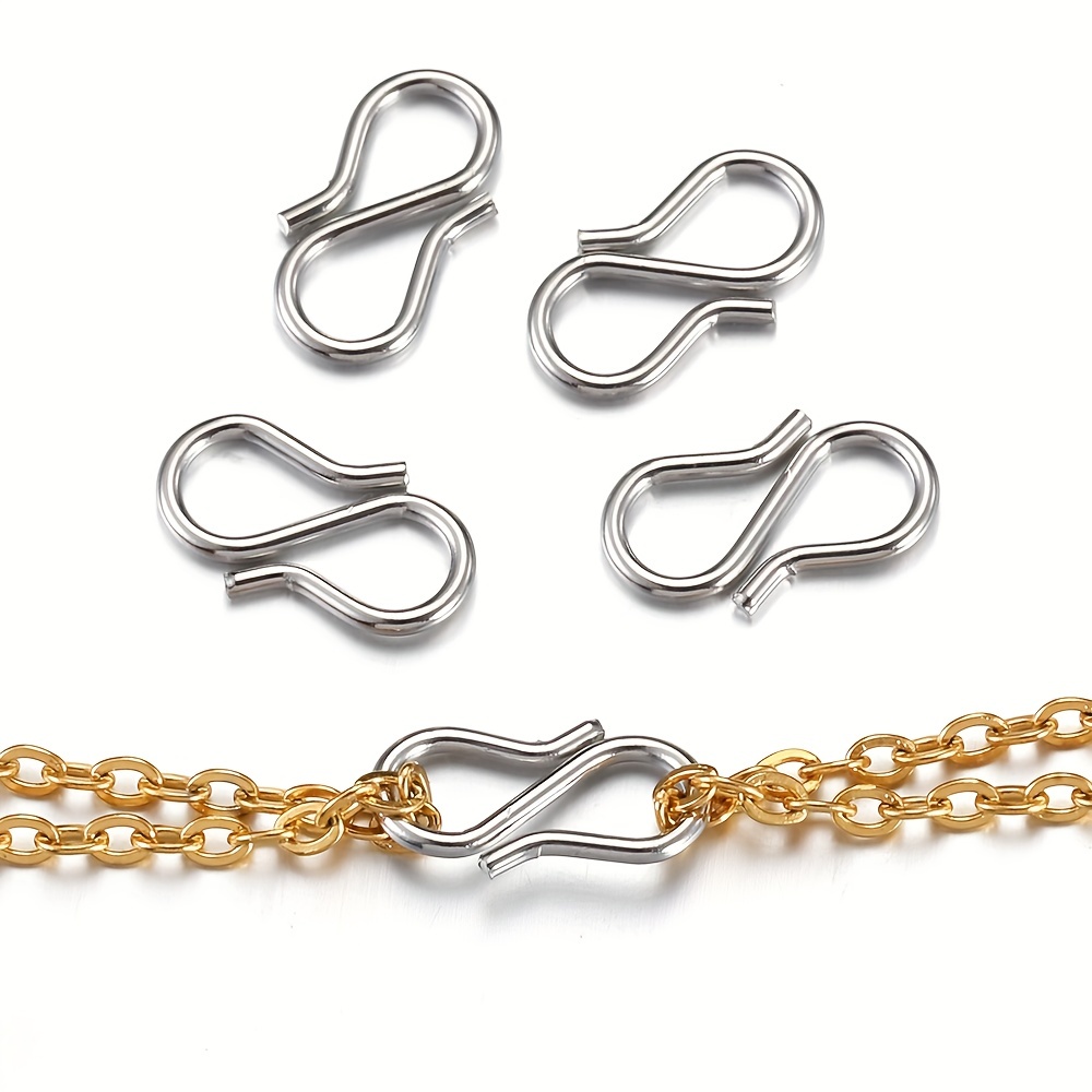 Stainless Steel Gold Color W Shape End Clasps Hooks Chain Connectors for  Bracelet Necklace DIY Jewelry Making - China End Clasps and Stainless Steel  Clasp price