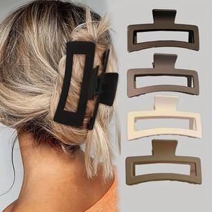 Premium Frosted Square Block Grab Clip Back Hair Clip for Volume and Volume - Washable and Reusable Hair Accessory
