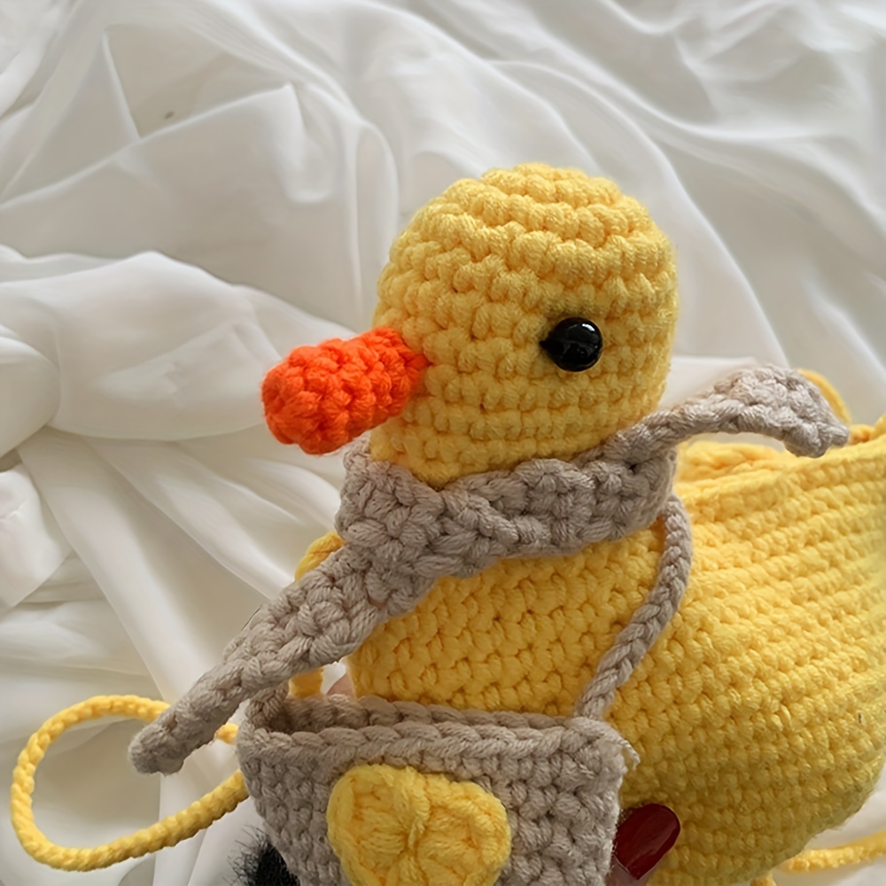 Cartoon Knit Duck Shoulder Bag for Kids
