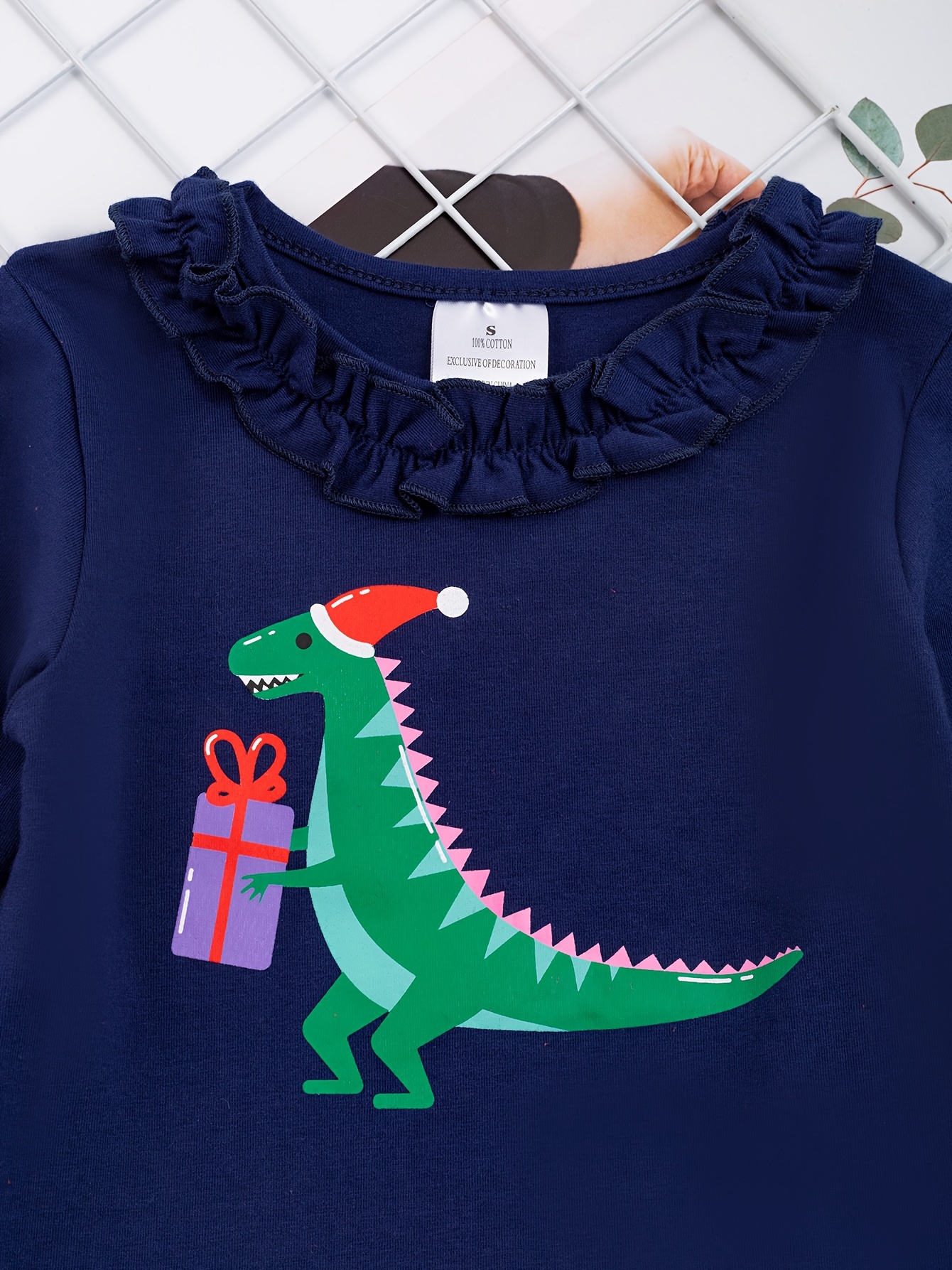 Girls dinosaur christmas online jumper