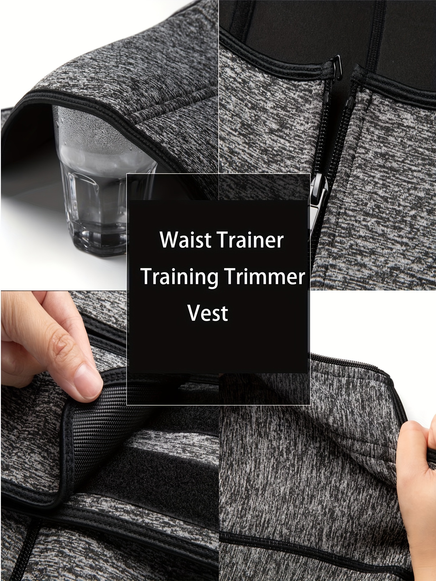 Waist Trainer For Women Tummy Cincher Sweat Sauna Workout Body Shaper For  Weight Loss (Zipper Closure)