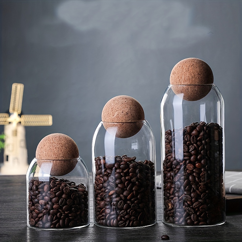 Glass Coffee Canister With Wood Lid -   Coffee canister, Sugar canister  set, Sugar canister