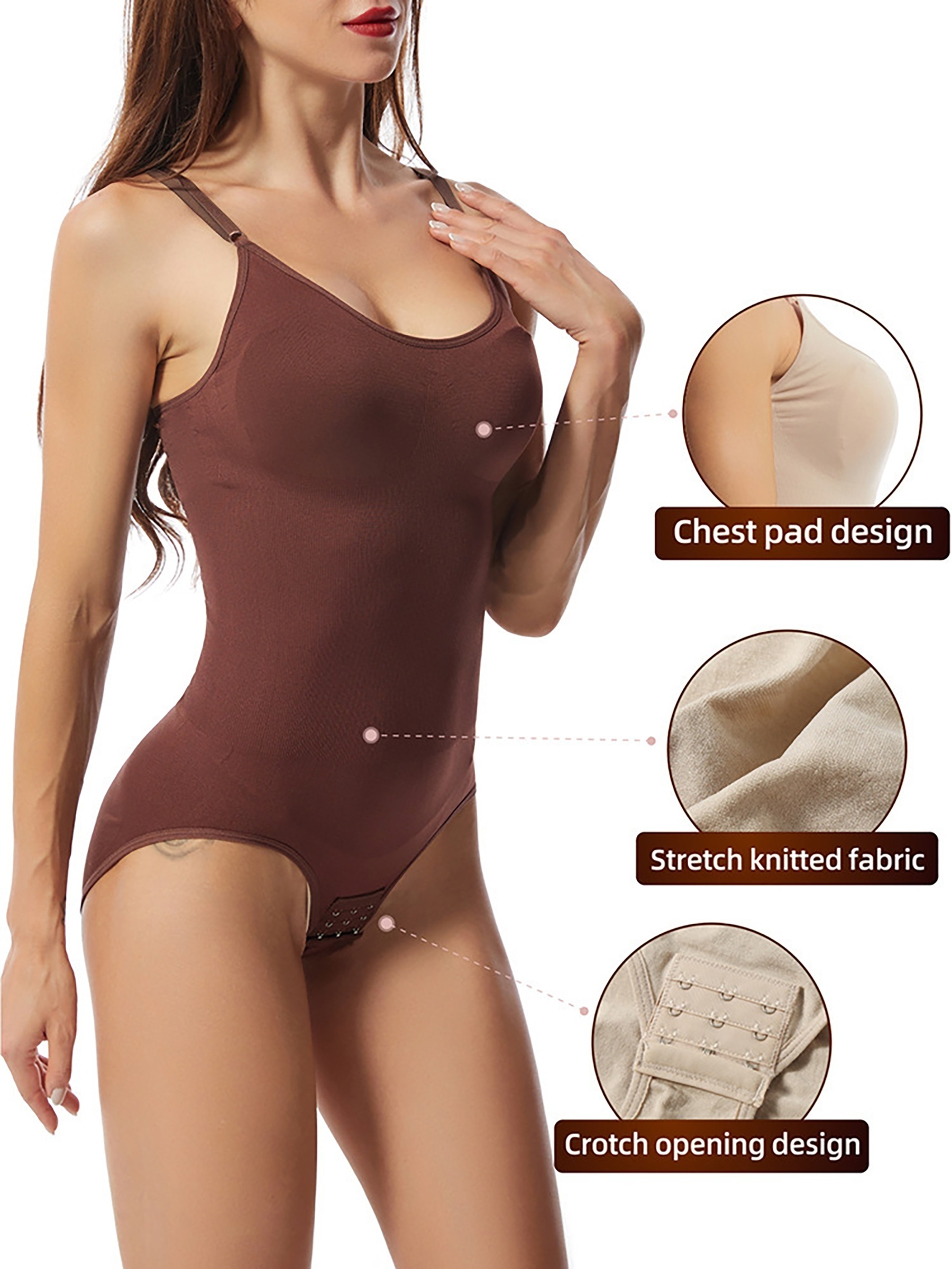 Bodysuit for Women Tummy Control Shapewear Seamless Sculpting Thong Body  Shaper Butt Lifter