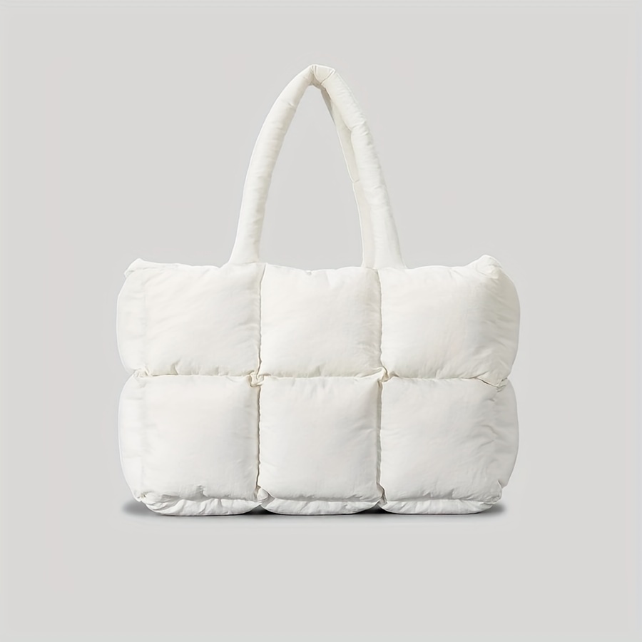 Bottega Veneta White Squash Padded Tote w/ Pouch