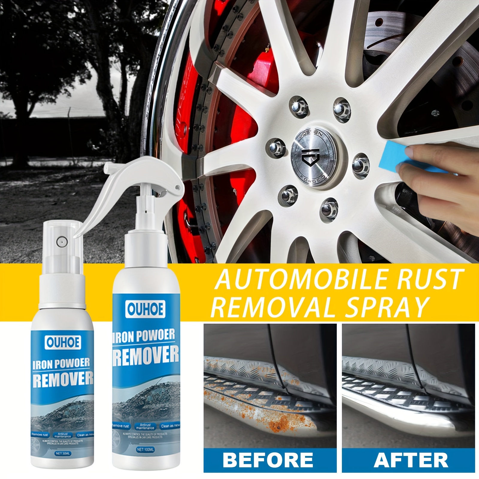 Rust Remover for Car Autos Metal Surface Chrome Paint Rust Remover