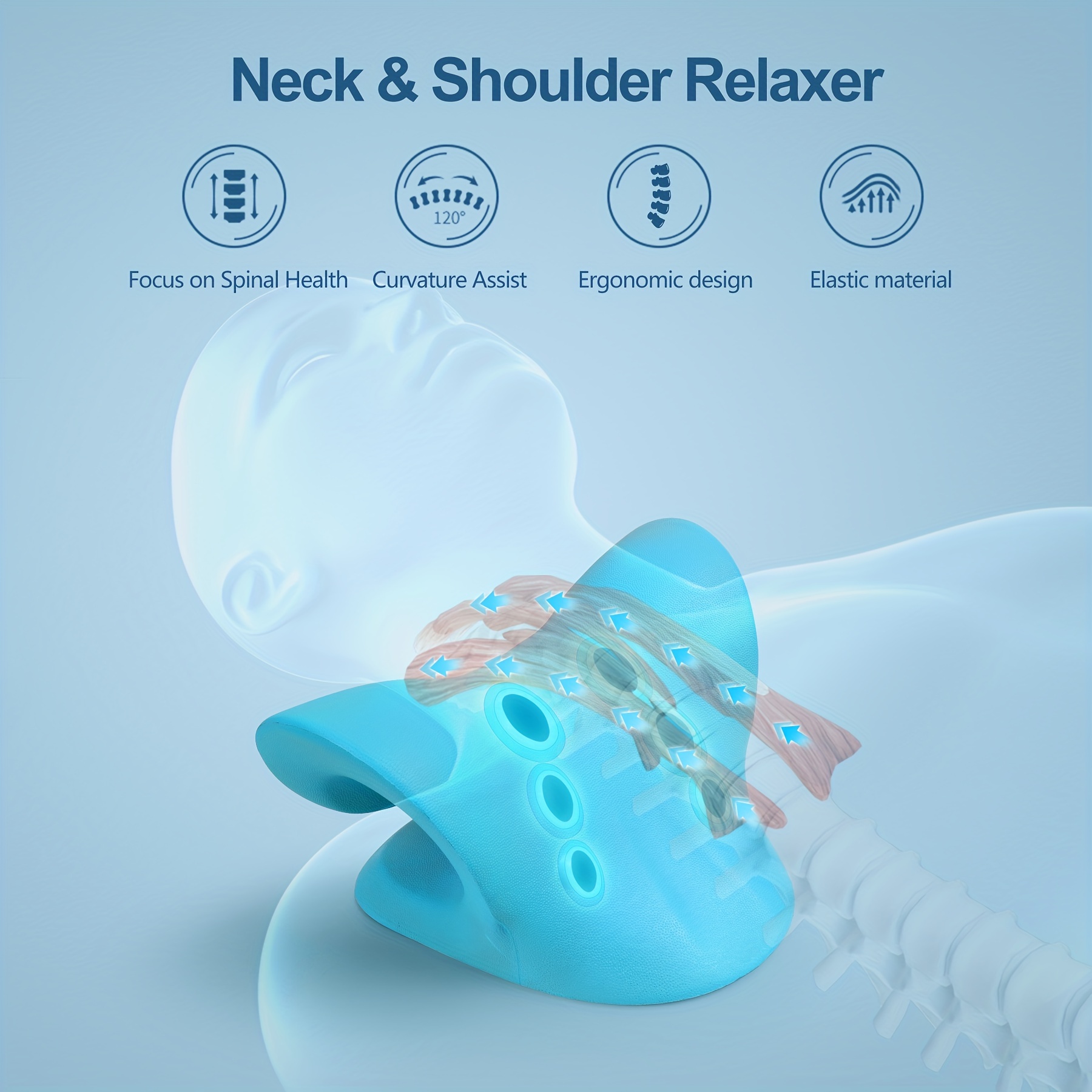 Eva Neck Shoulder Relaxer C shape Cervical Traction Device - Temu