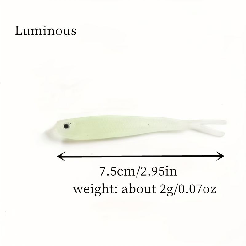 Soft lure zoom bait tiny fluke - 7.5cm - pack of 20