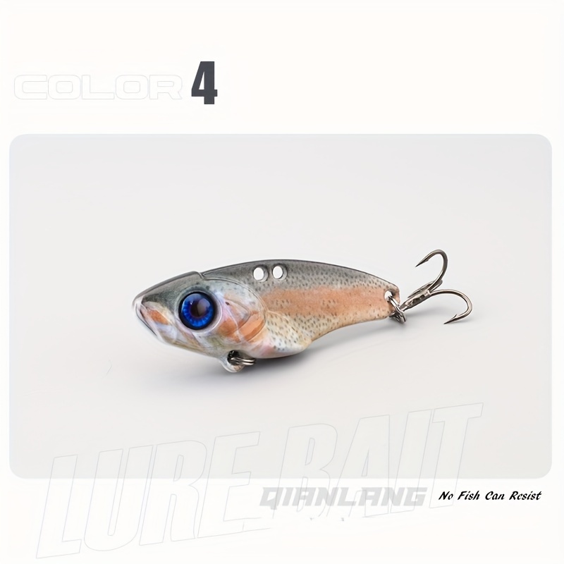 3d Printing Vib Fishing Lure Minnow Bass Bait Treble Hook - Temu